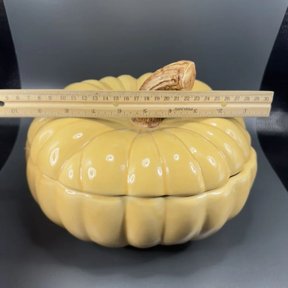 Williams Sonoma Large Pumpkin Canister Jar Container Cookie Jar Covered Dish VTG
